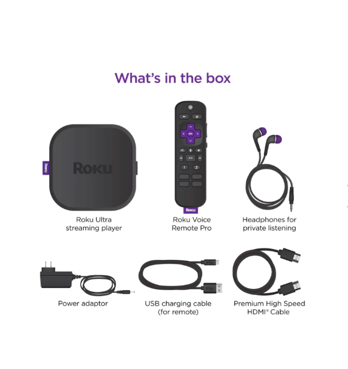 6-Reproductor Media Streaming Roku Ultra 4k Hdr Control Voz Reacond (Reacondicionado)