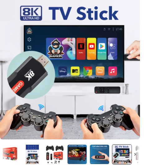 Q9-videojuego stick Android 5G 8K TV BOX, sistema Dual 2,4G, controlador inalámbrico doble, Juegos Retro Para PS1/GBA Boy, regalo de Navidad