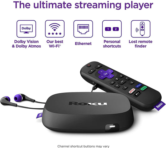 6-Reproductor Media Streaming Roku Ultra 4k Hdr Control Voz Reacond (Reacondicionado)